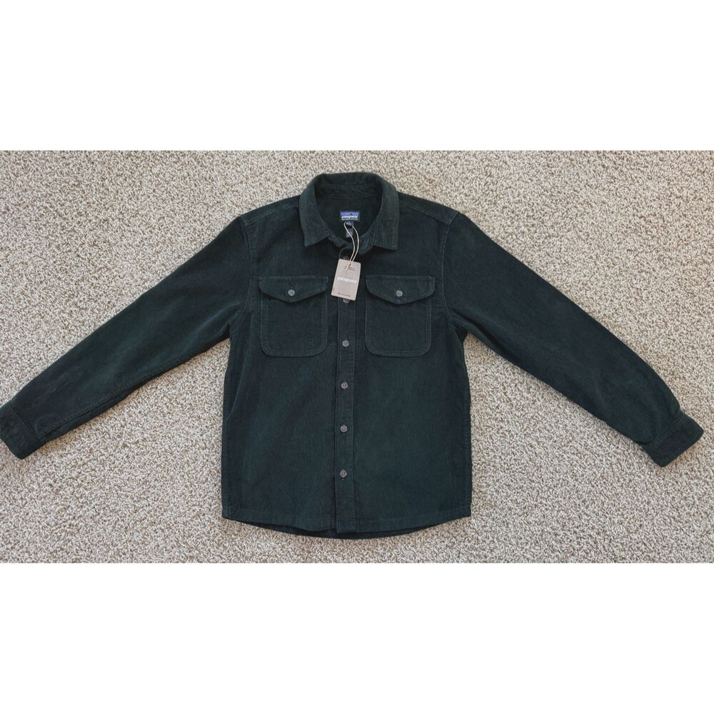 Patagonia Corduroy Shirt Men Sz S Old Growth Green Organic Cotton NWT